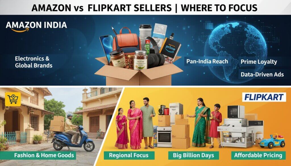 Amazon vs Flipkart Sellers | Where to Focus